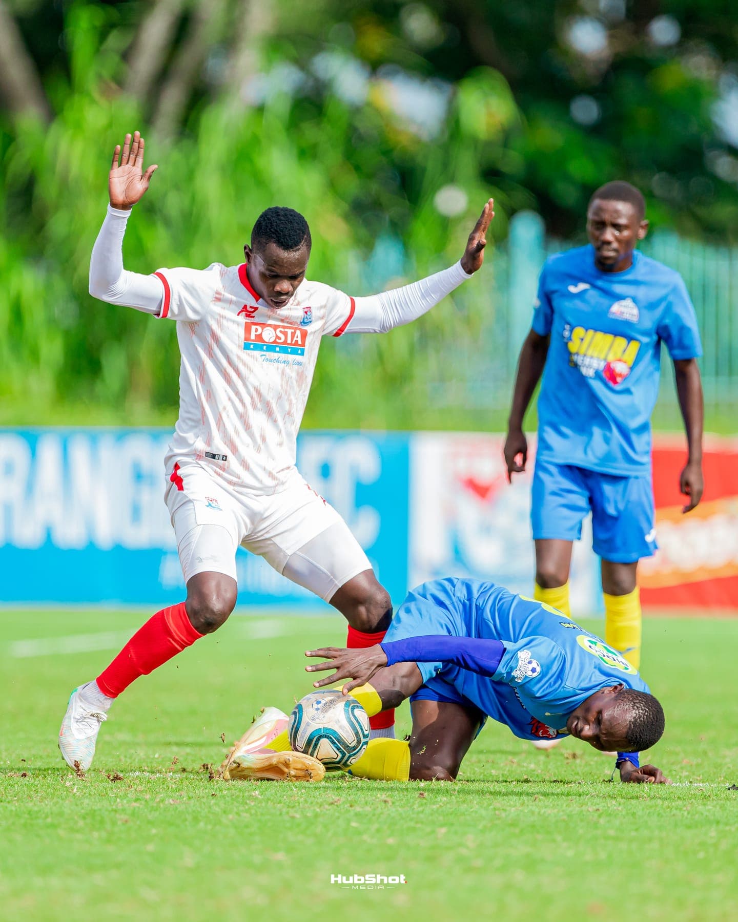 Tackle during a league football match, shot by HubShot