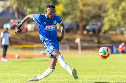 Player striking the ball